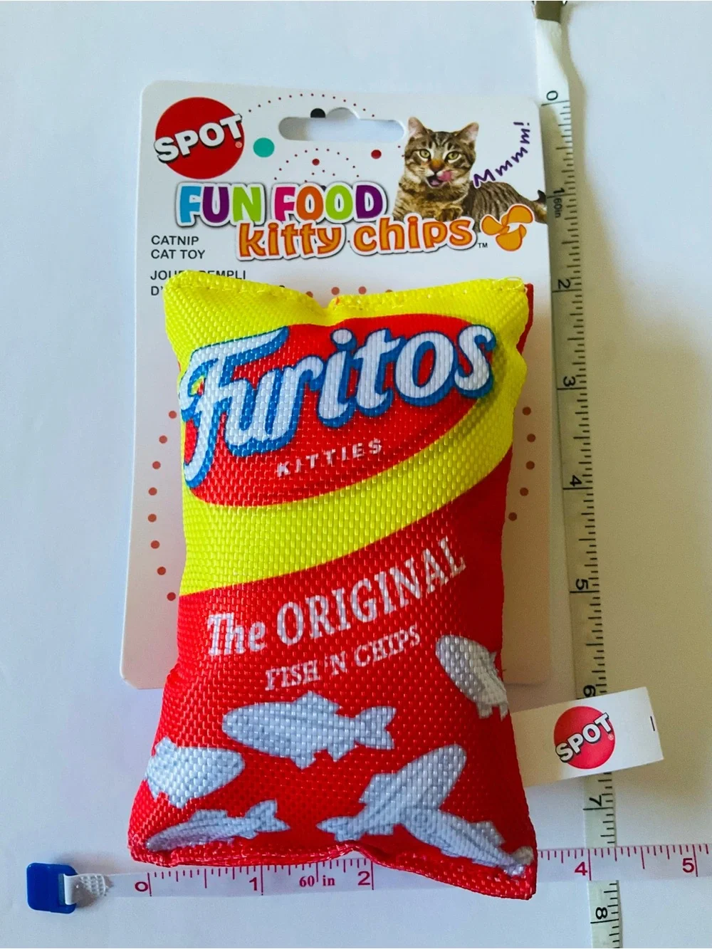 NEW Spot 3pc Fun Food Kitty Chips Catnip Cat Play Toys Crinkle Rattle Sounds